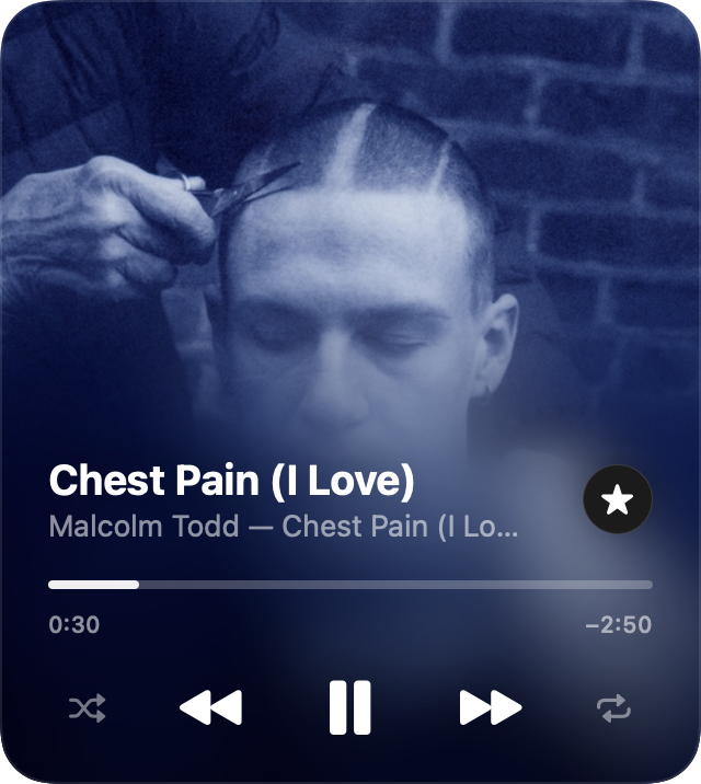 Rota player with album artwork, seek bar and transport controls